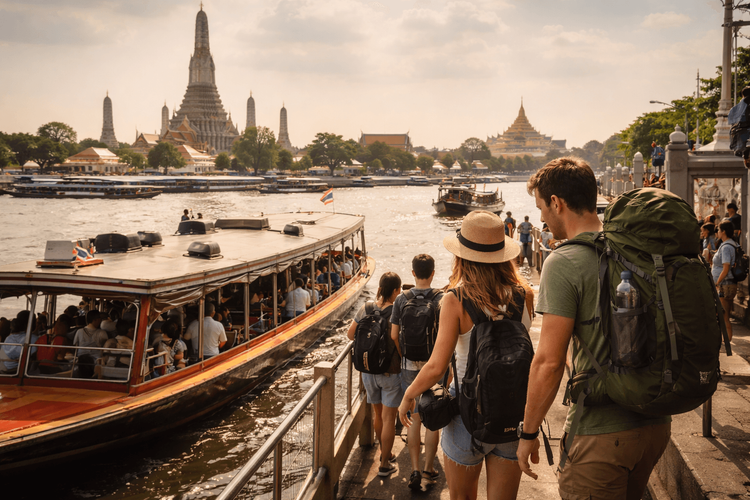 Bangkok Temple Run by MRT and Boat: The Easiest Way to Reach Wat Pho, the Grand Palace, and Golden Mount from Khao San Road
