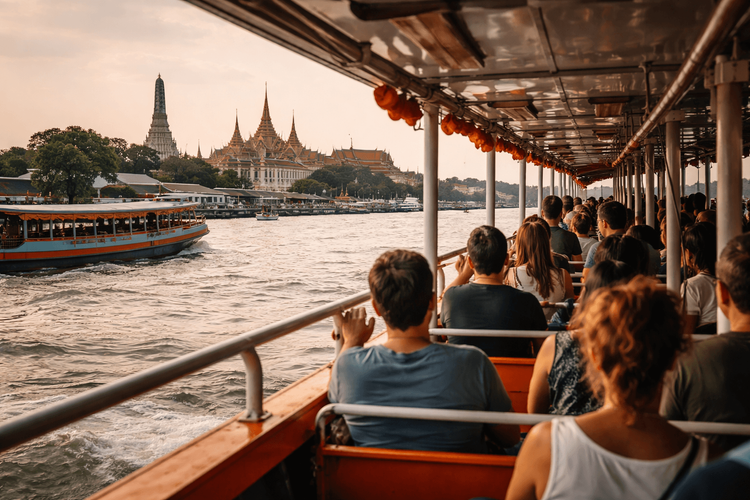 Bangkok Temple Run by River Ferry: The Best Way to Reach Wat Pho, the Grand Palace, and Golden Mount from Khao San Road