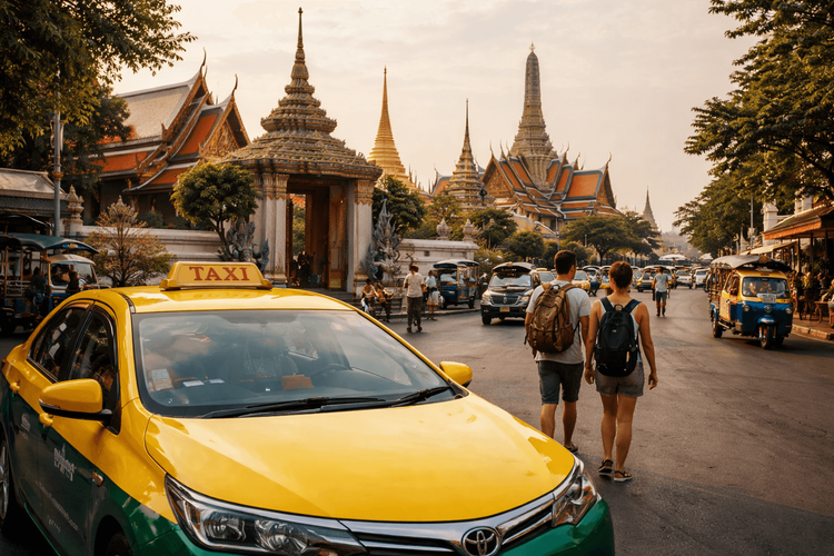 Bangkok Temple Run by Taxi: The Fastest Way to Visit Wat Pho, the Grand Palace, and Golden Mount from Khao San Road