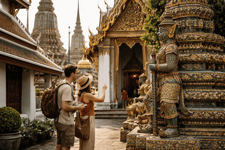 Bangkok Temple Run for Art and Architecture Lovers: Reading the Details at Wat Pho, the Grand Palace, and Golden Mount