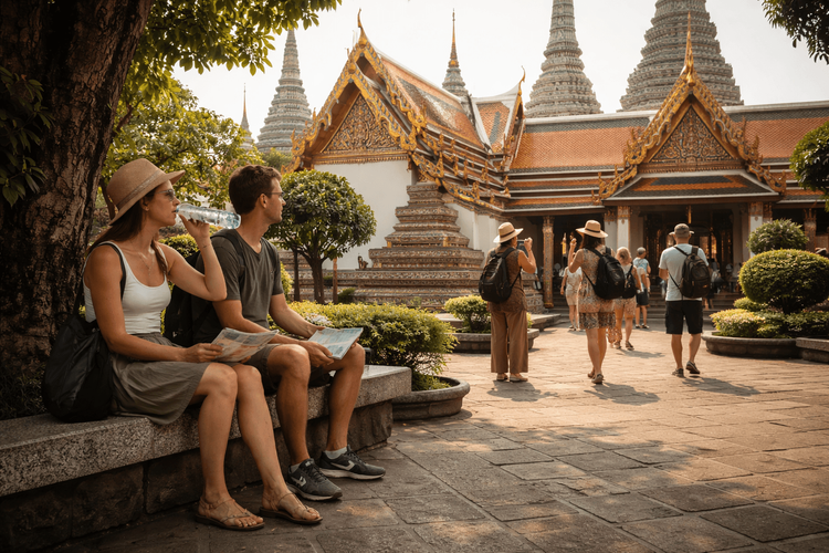 Bangkok Temple Run for Comfortable Sightseeing: Shade, Rest Stops, Water Breaks, and Heat-Smart Timing from Khao San Road