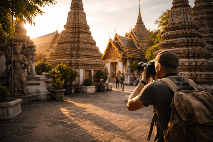 Bangkok Temple Run for Photographers: Best Light, Angles, and Low-Crowd Shots at Wat Pho, the Grand Palace, and Golden Mount