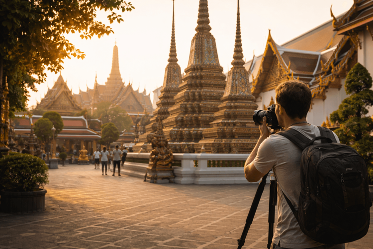 Bangkok Temple Run for Photographers: Best Morning Light, Viewpoints, and Photo Stops at Wat Pho, the Grand Palace, and Golden Mount