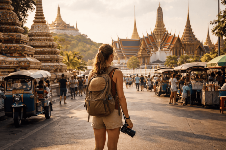 Bangkok Temple Run for Solo Travelers: Visiting Wat Pho, the Grand Palace, and Golden Mount from Khao San Road