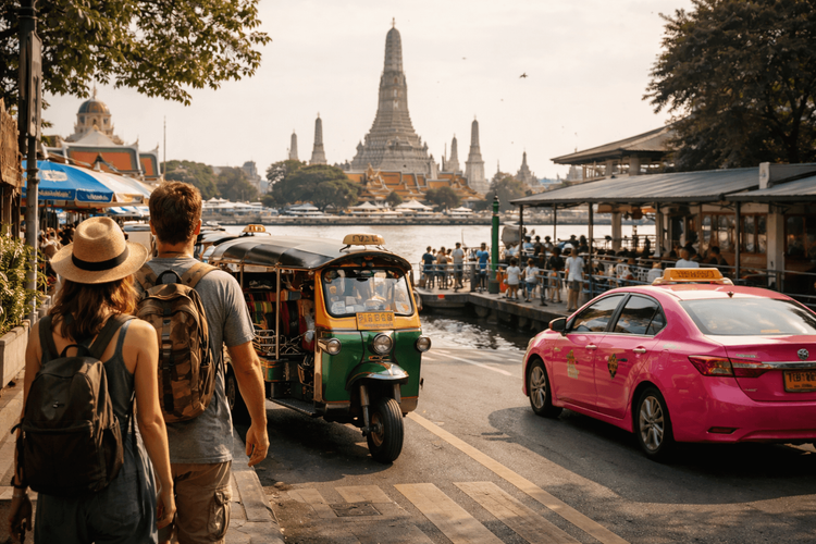 Bangkok Temple Run Transit Guide from Khao San Road: Ferry, Taxi, Tuk-Tuk, or Walk?