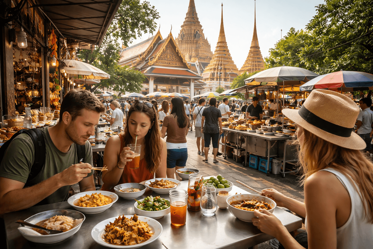 Bangkok Temple Run with a Food Stop: Best Old Town Breakfast and Lunch Pairings for Wat Pho, Grand Palace, and Golden Mount from Khao San Road