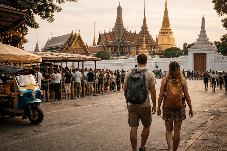 Bangkok Temple Run with Skip-the-Line Strategy: Best Arrival Times, Ticket Queues, and Crowd-Evasion Tips from Khao San Road