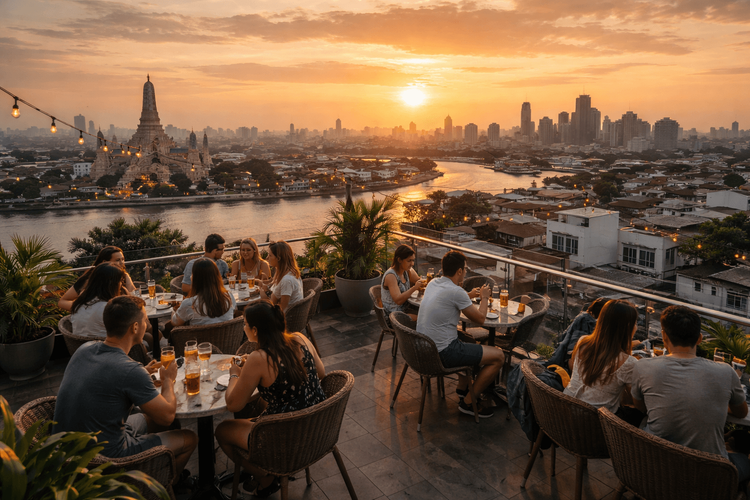 Best Bangkok Rooftop Bars for Sunset Without the Dinner Minimum from Khao San Road