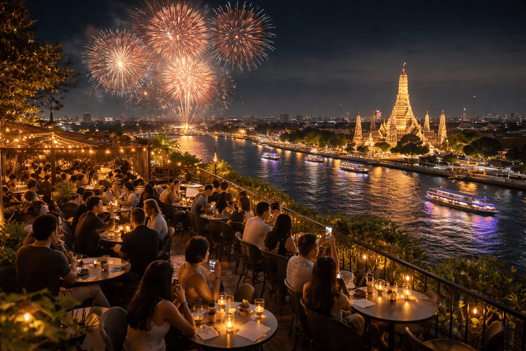 Best Bangkok Rooftop Bars Near Khao San Road for River Views and Fireworks