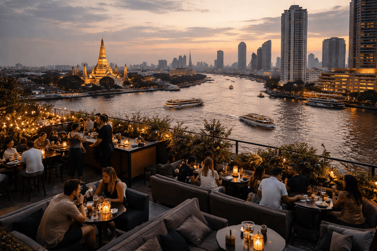 Best Bangkok Rooftop Bars on the Chao Phraya Riverside That Are Worth a Taxi from Khao San Road