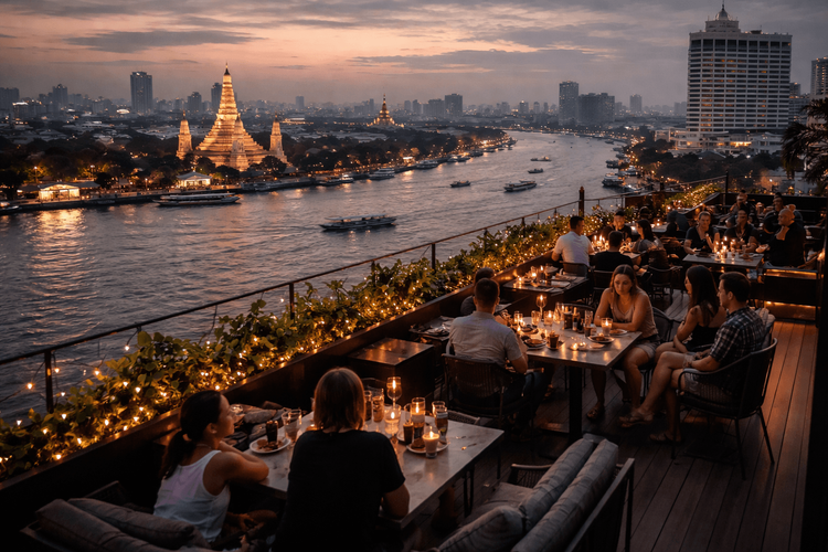 Best Bangkok Rooftop Bars on the Chao Phraya Side of Town You Can Reach from Khao San Road