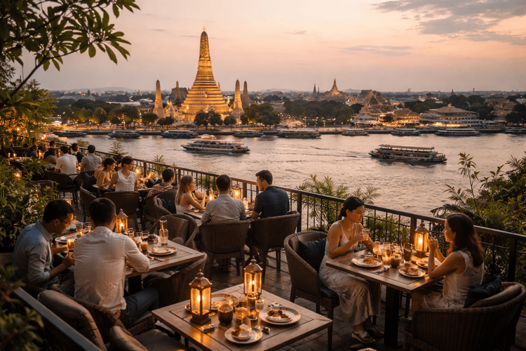 Best Bangkok Rooftop Bars with Riverfront Dinner Setups Worth the Taxi from Khao San Road