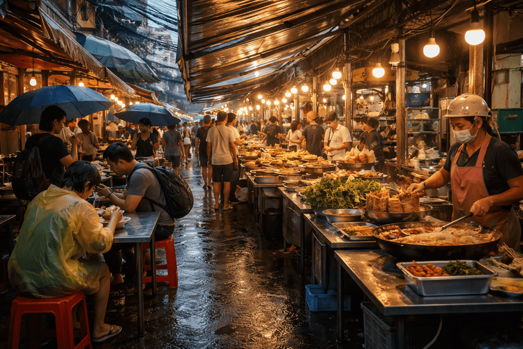 Best Bangkok Street Food for Rainy Days Near Khao San Road: Covered Stalls, Markets, and Easy Walks
