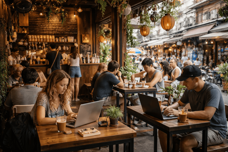 Best Budget Cafes on Khao San Road for Cheap Coffee, Wi‑Fi, and Long Work Sessions