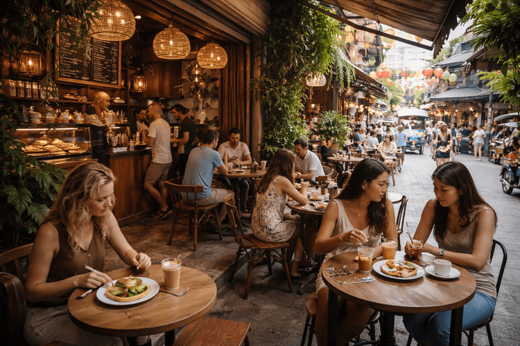 Best Cafes Near Khao San Road for Brunch, Desserts, and a Slow Morning