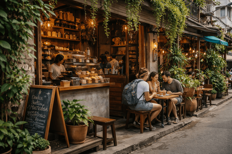Best Cafes Near Khao San Road for Specialty Espresso, Matcha, and Dessert Stops