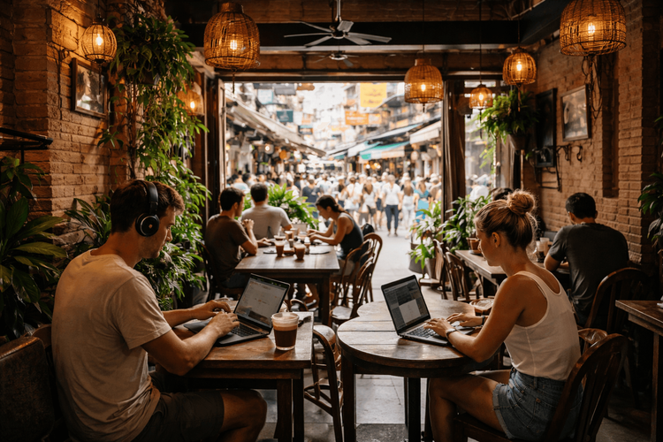 Best Cafes on Khao San Road for Coffee, Air-Con, and Remote Work