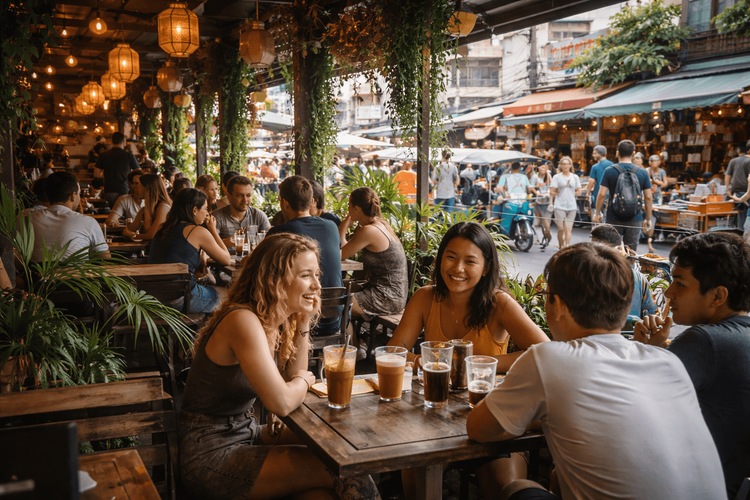 Best Cafes on Khao San Road for Meeting Friends, People-Watching, and Easy All-Day Hangouts
