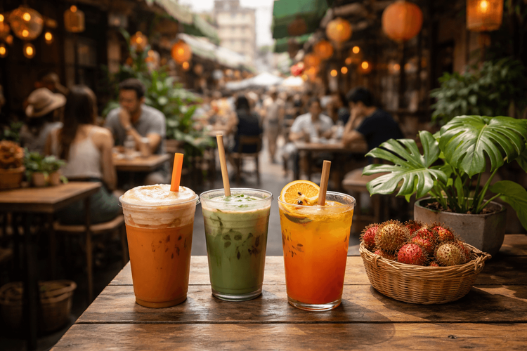 Best Cafes on Khao San Road for Non-Coffee Drinkers: Thai Tea, Matcha, and Fresh Juices
