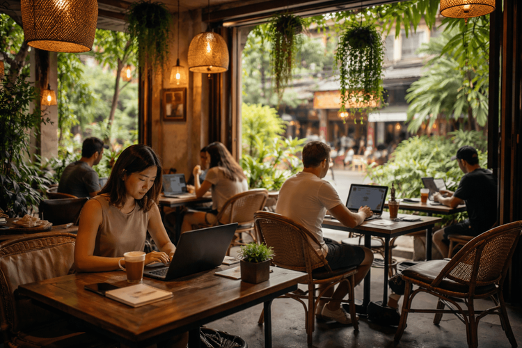 Best Hidden Cafes Near Khao San Road for Laptop Work and Long Stays