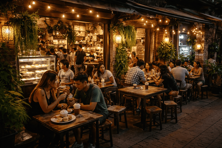 Best Late-Night Cafes Near Khao San Road for Dessert, Drinks, and After-Dark Hangouts