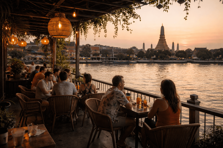 Best River-View Bars in Banglamphu: Relaxed Drinks, Sunset Seats, and Hidden Old Town Spots