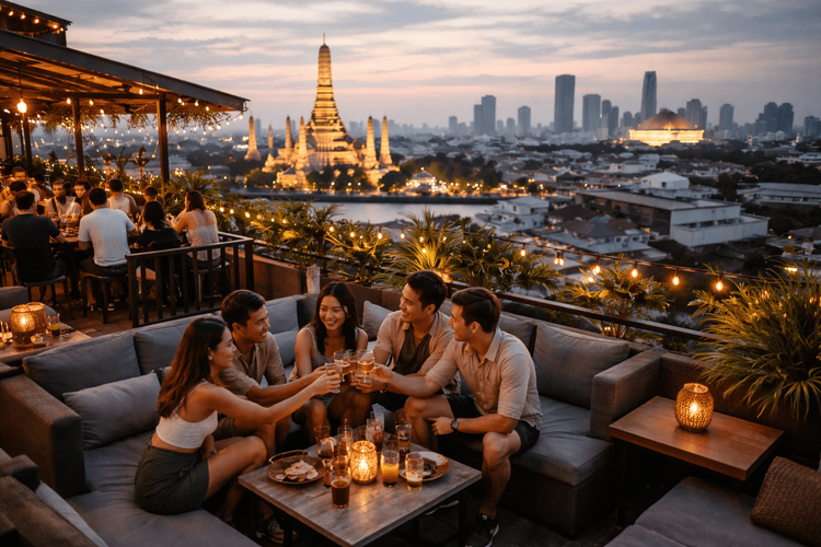 Best Rooftop Bars in Bangkok for Small Groups and Celebrations Near Khao San Road
