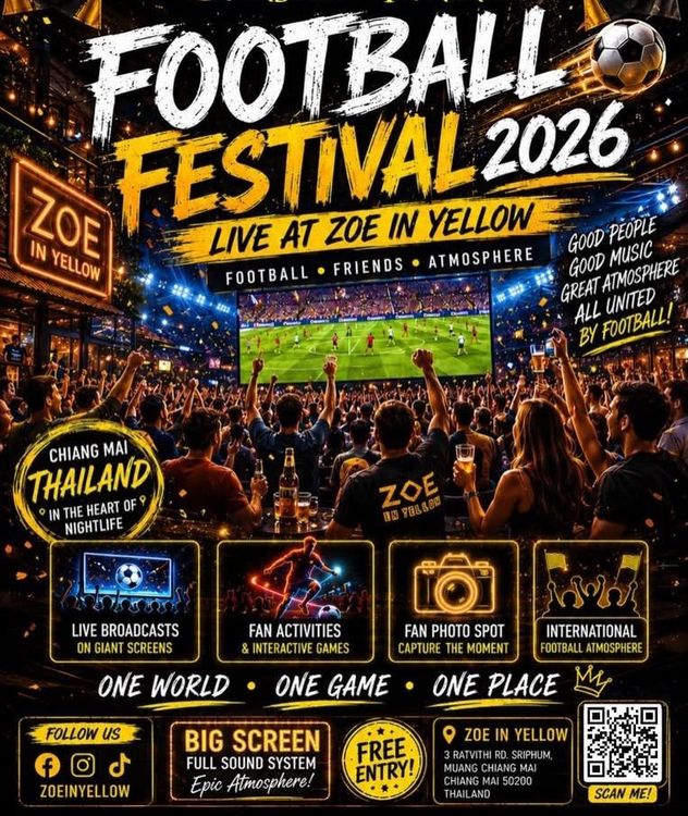 FIFA World Cup 2026 Viewing at Zoe in Yellow