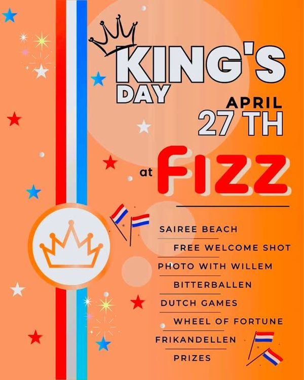 King's Day (Koningsdag) at Fizz Beach Lounge