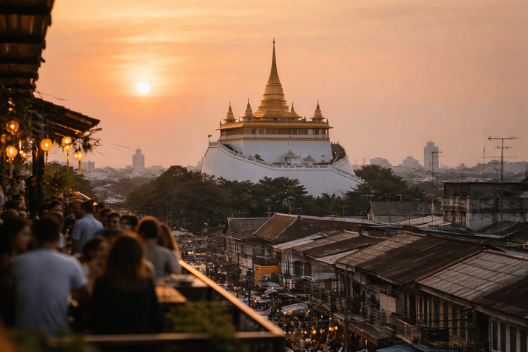 Golden Mount at Sunset from Khao San Road: Climb Tips, Views, and Temple Etiquette
