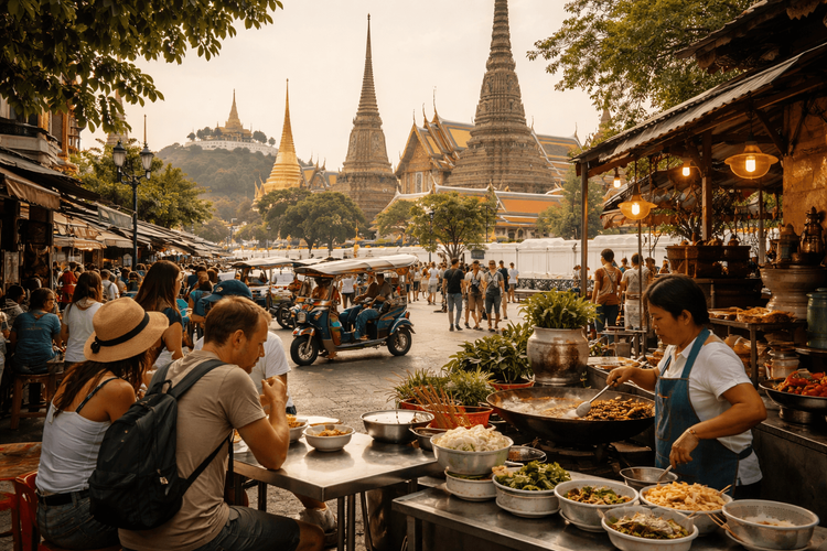 How to Combine Wat Pho, the Grand Palace, and Golden Mount with a Food Stop from Khao San Road