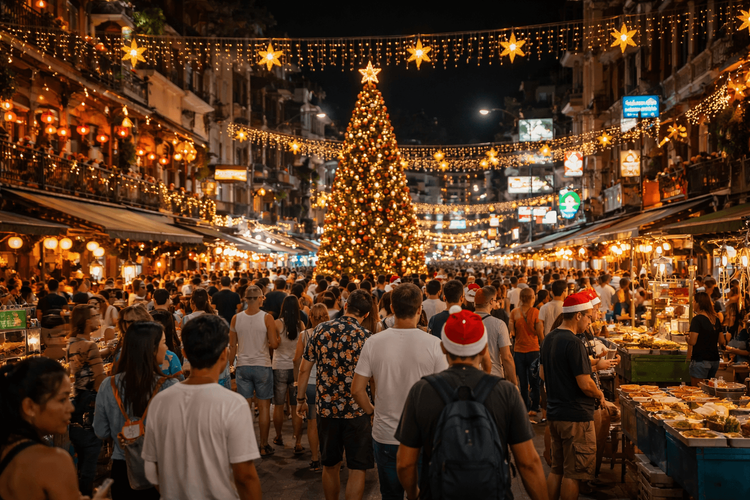 Khao San Road at Christmas: What to Expect & Where to Celebrate