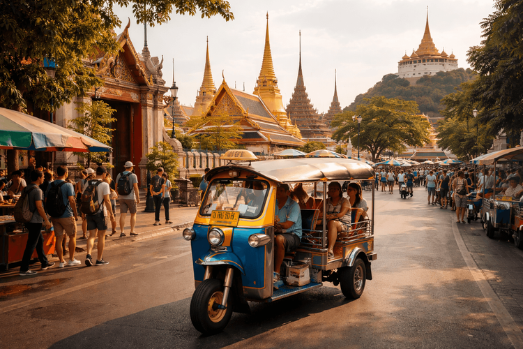 Khao San Road Temple Run by Tuk-Tuk: a fast Wat Pho, Grand Palace, and Golden Mount day for first-timers