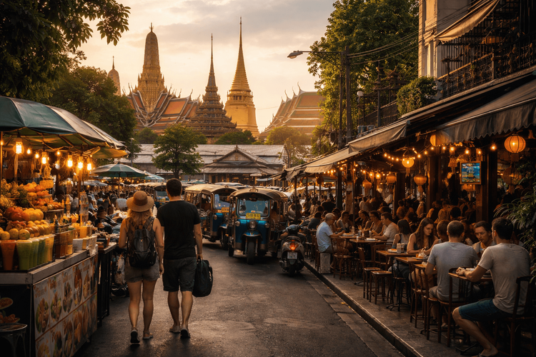 Wat Pho, the Grand Palace, and Golden Mount from Khao San Road: Best Food, Drink, and Rest Stops Between Temples