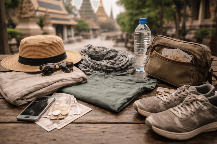 What to Bring for a Bangkok Temple Run from Khao San Road: Clothing, Cash, Water, and Shoe Tips
