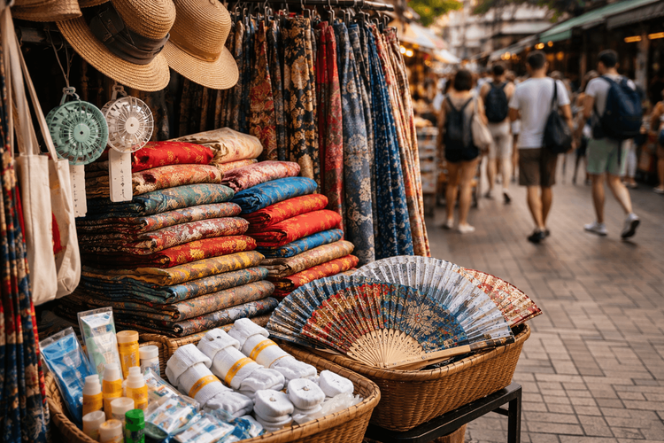 What to Buy Before a Bangkok Temple Run from Khao San Road: Sarongs, Socks, Fan, and Other Last-Minute Essentials
