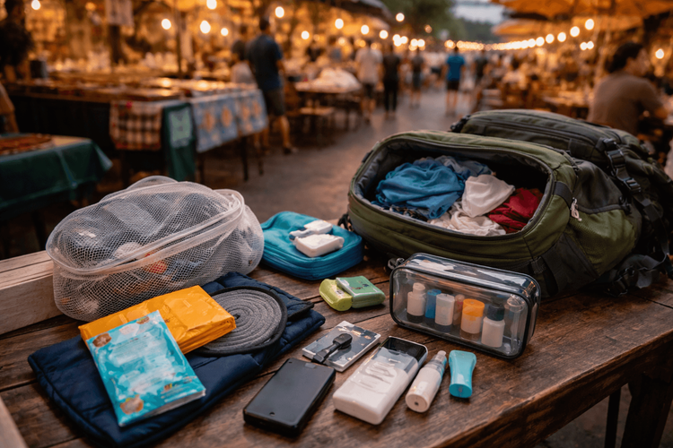 What to Pack for Thailand for Backpackers Using Night Markets and Laundry Services: Dirty-Clothes Strategy and Small Essentials