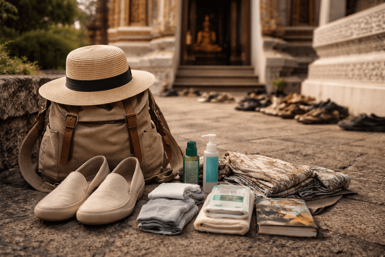 What to Pack for Thailand for Temple Etiquette Beyond Clothing: Shoes, Socks, and Respectful Extras