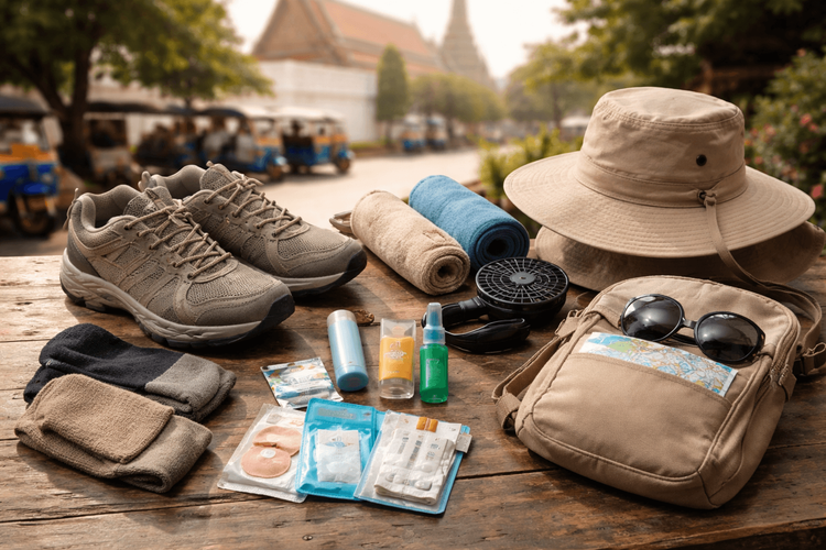 What to Pack for Thailand for Urban Walking and Long Sightseeing Days: Footwear, Blister Care, and Cooling Gear