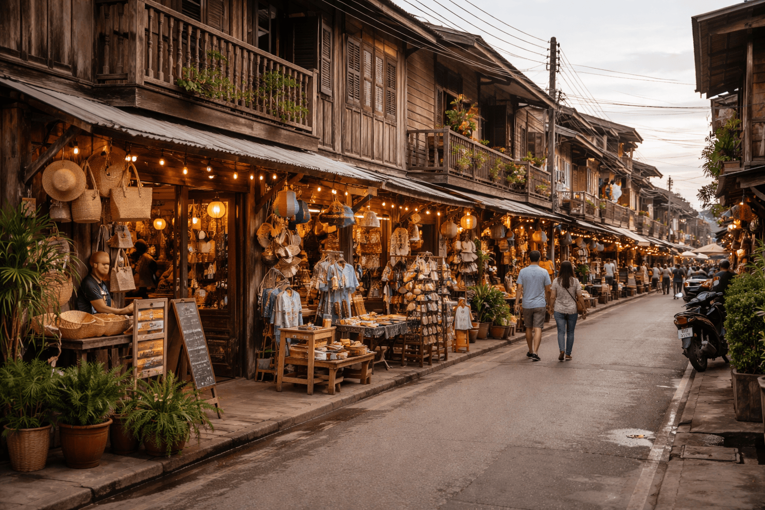 Shops in Chiang-Khan-West, Sing Buri banner