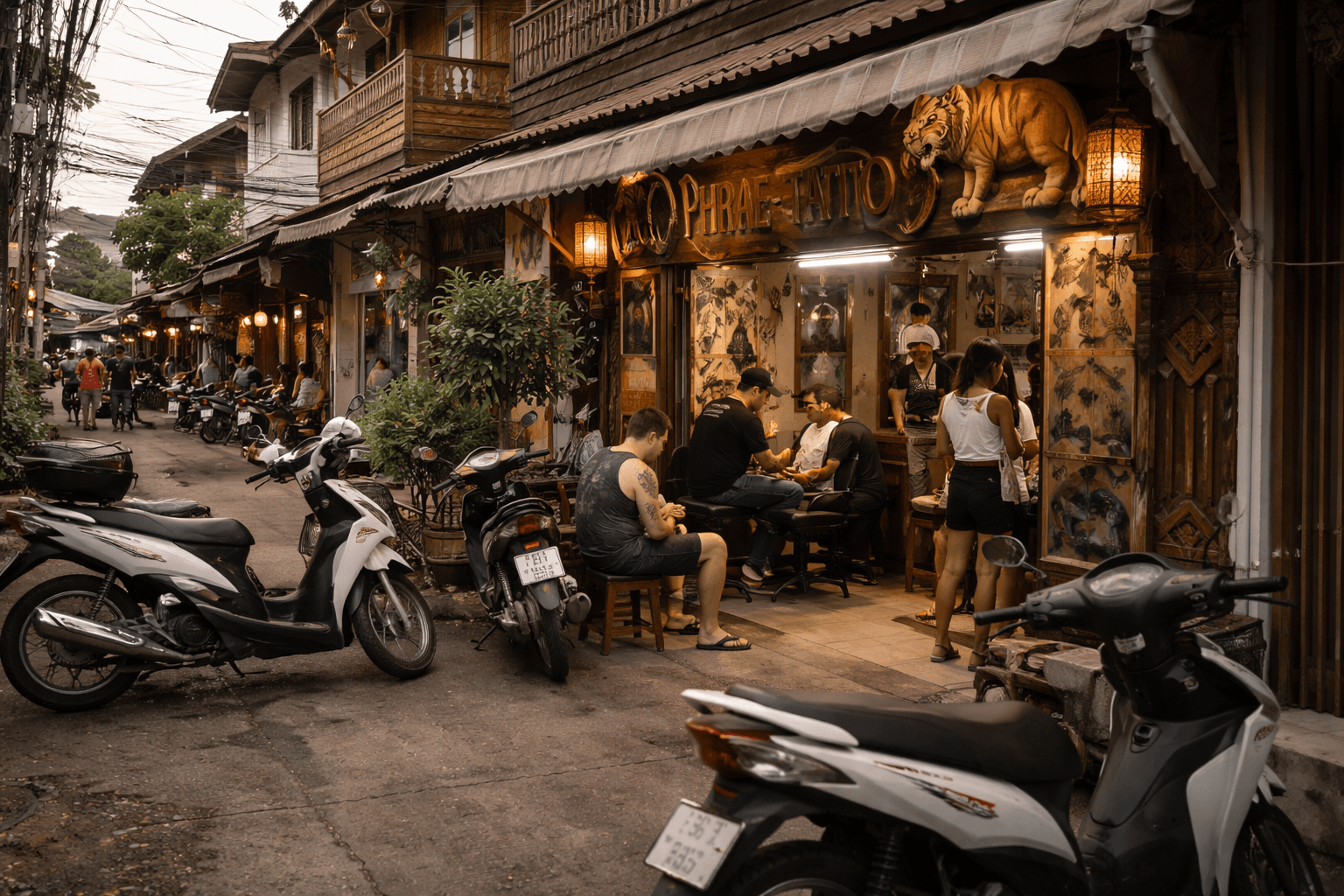 Tattoo in Phrae-Center (Sing Buri Town Center) banner