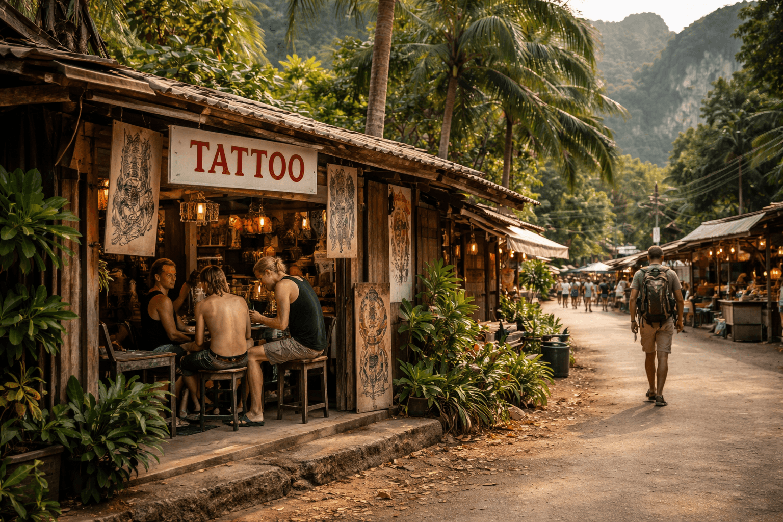 Tattoo in Railay area, Sing Buri banner