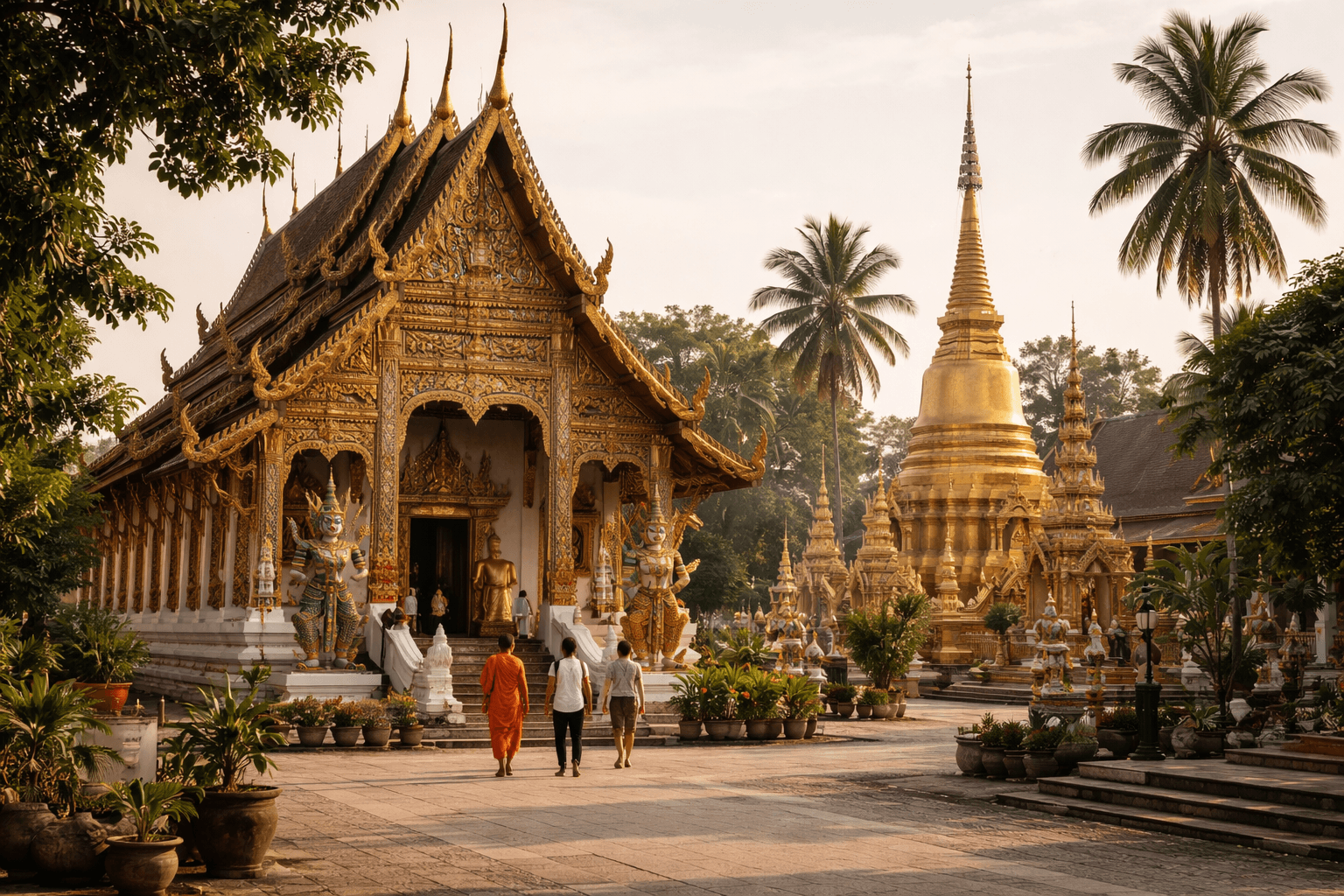 Temples in Chiang-Khan-West, Sing Buri banner