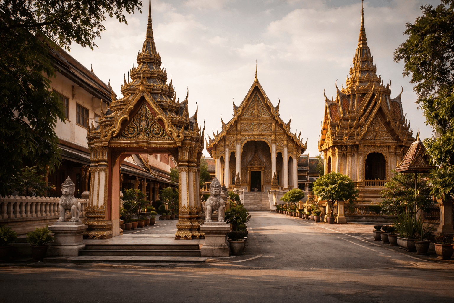 Temples in Chum Phae Center, Sing Buri banner
