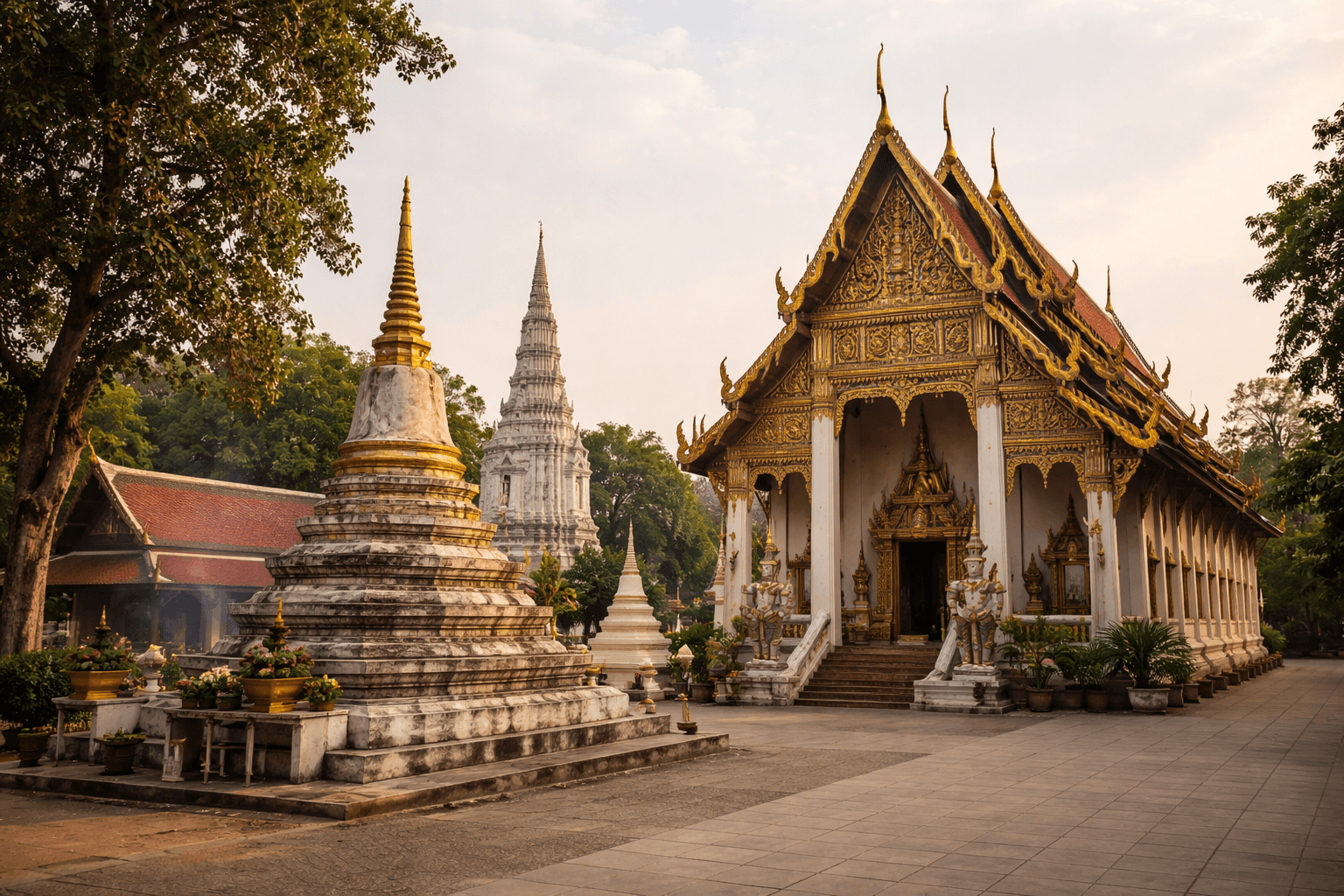 Temples in Tak‑West, Sing Buri banner